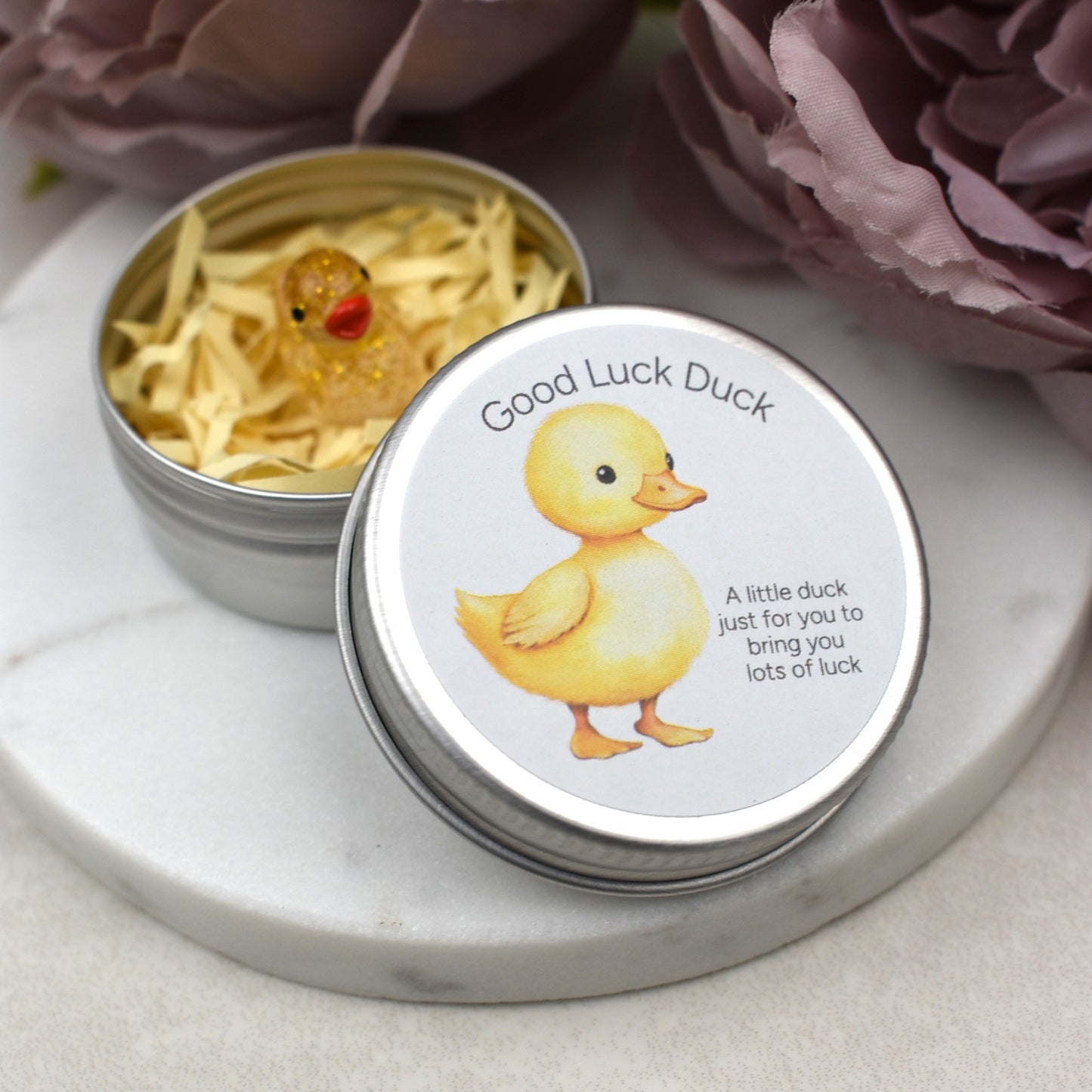 Good Luck Duck Tin - Glitter Duck