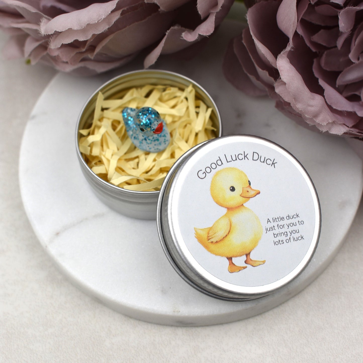 Good Luck Duck Tin - Glitter Duck