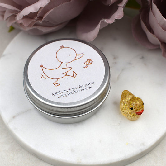 Good Luck Duck Tin - Ladybird - Glitter Duck