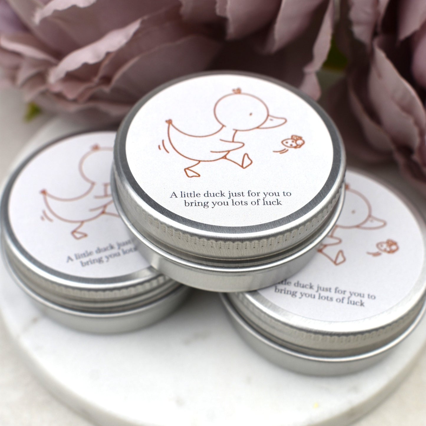 Good Luck Duck Tin - Ladybird - Glitter Duck