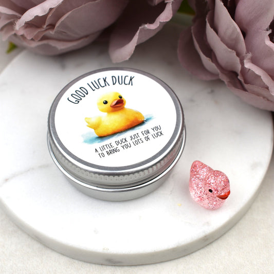 CLEARANCE - Good Luck Duck Tin - Glitter Duck