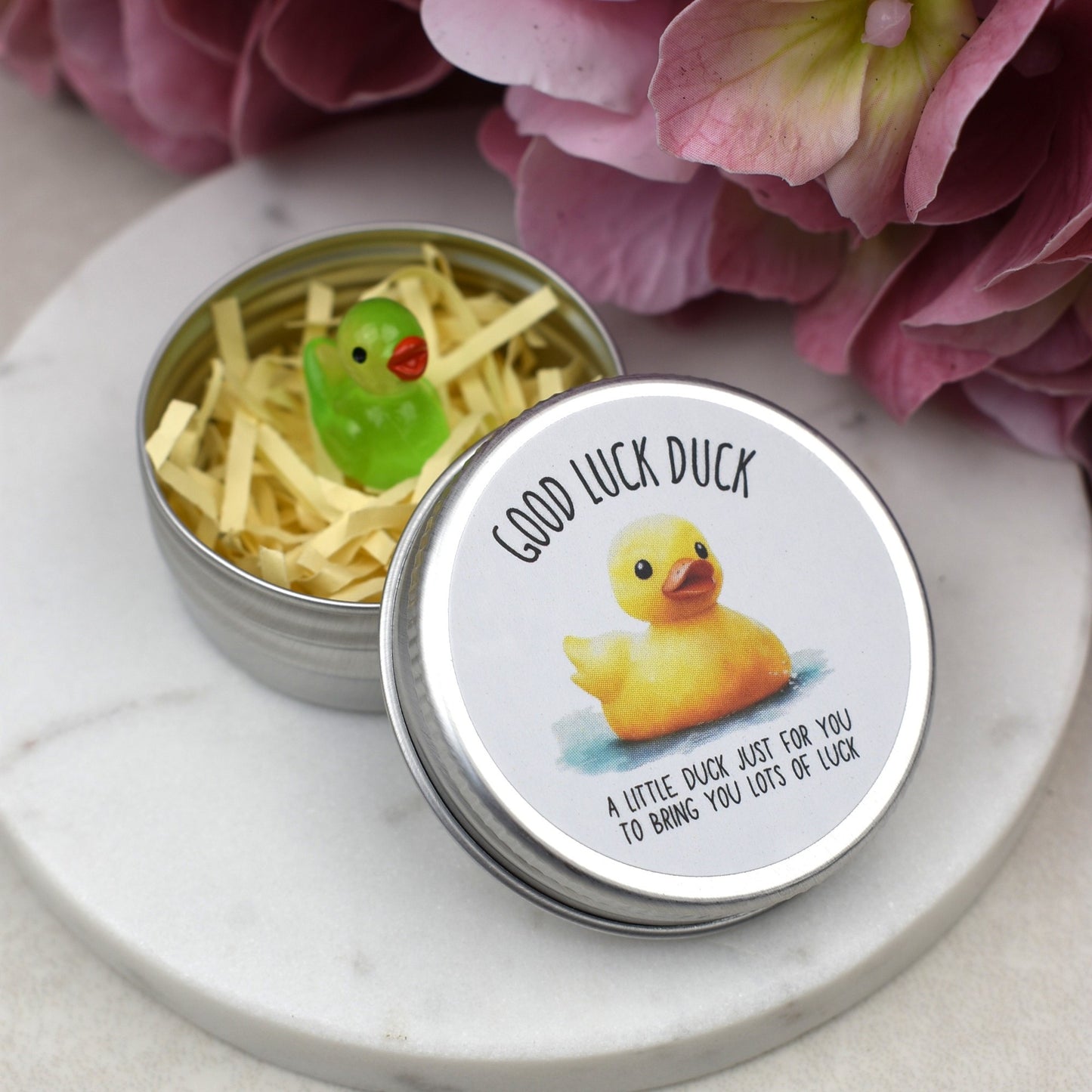 CLEARANCE - Good Luck Duck Tin - Luminous Duck