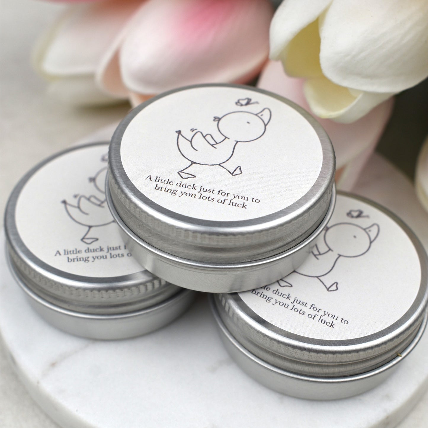 Lucky Duck Keepsake in Tin – A Tiny Gift of Good Luck & Encouragement - Butterfly - Yellow Duck