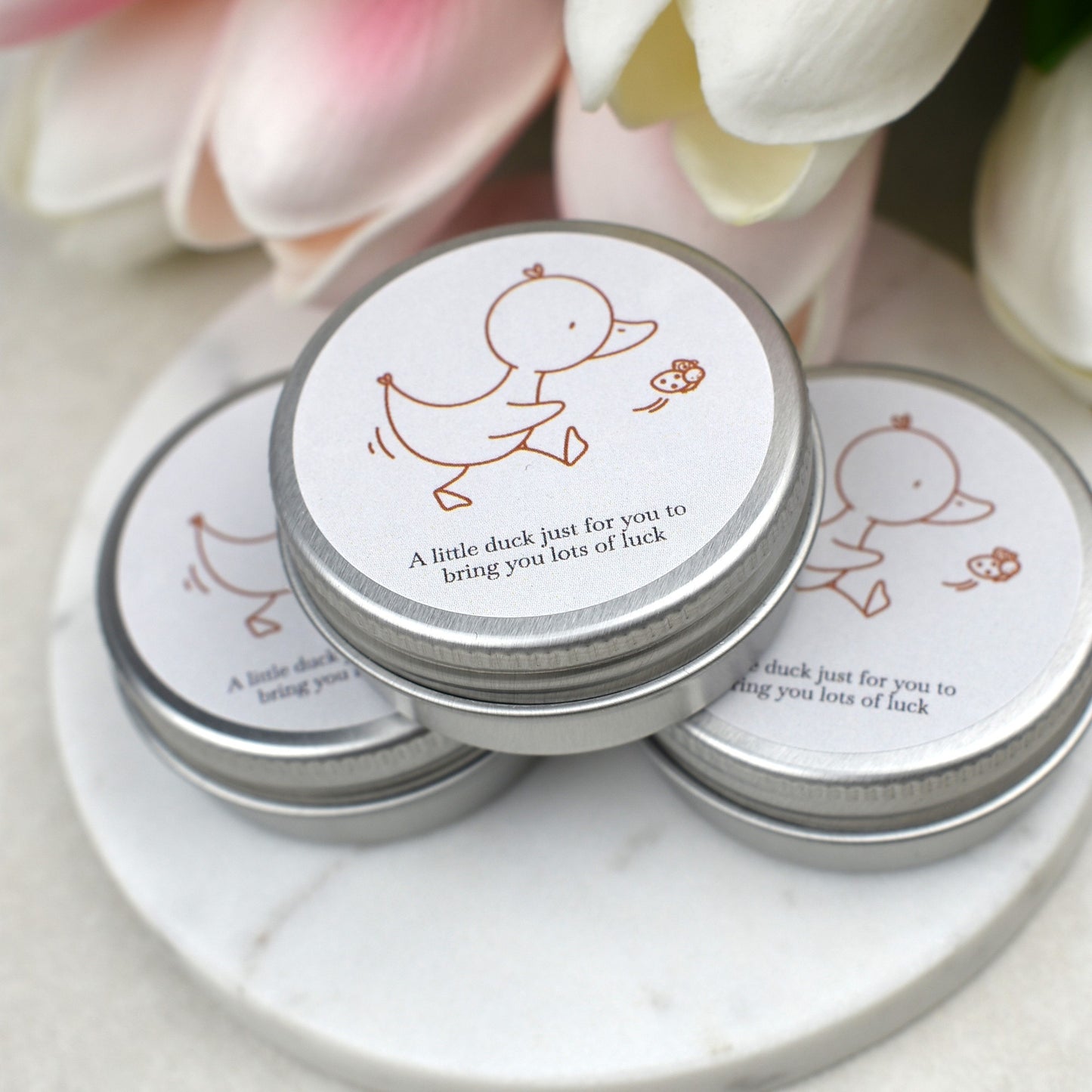 Lucky Duck Keepsake in Tin – A Tiny Gift of Good Luck & Encouragement - - Ladybird - Yellow Duck