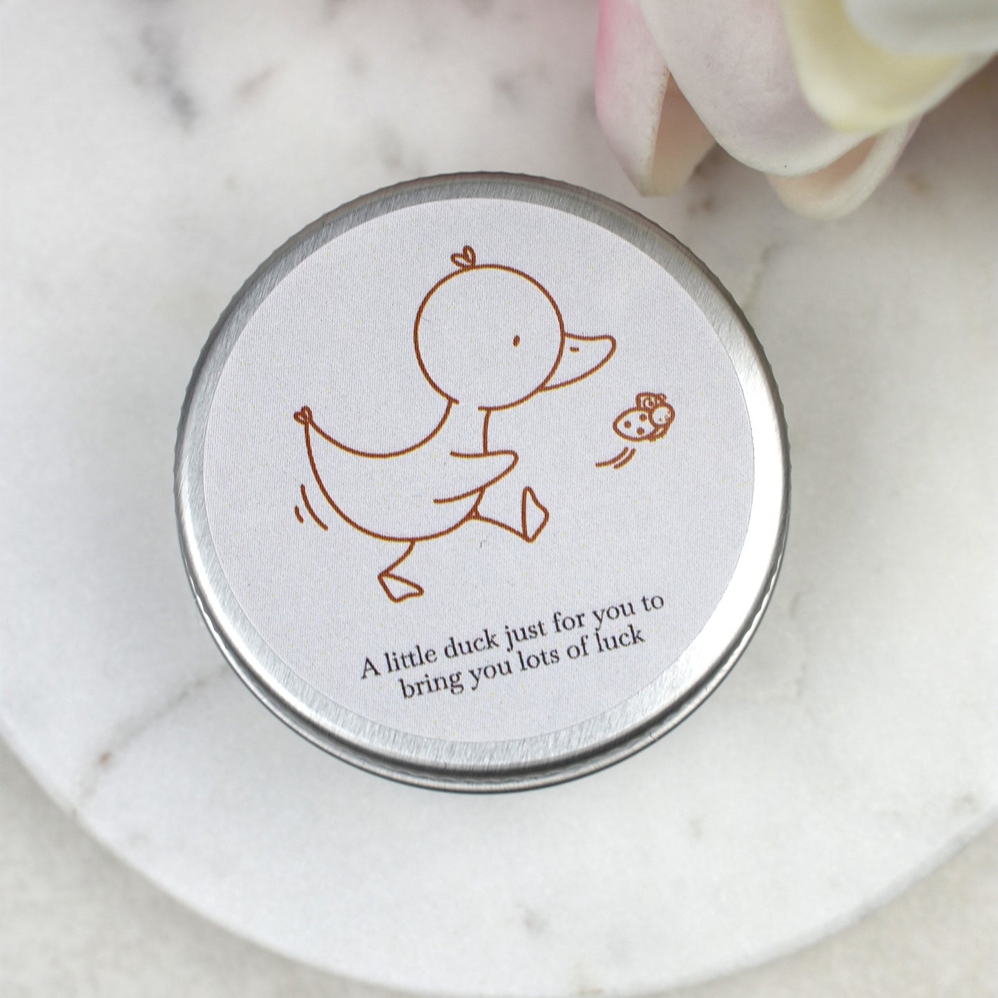 Lucky Duck Keepsake in Tin – A Tiny Gift of Good Luck & Encouragement - - Ladybird - Yellow Duck