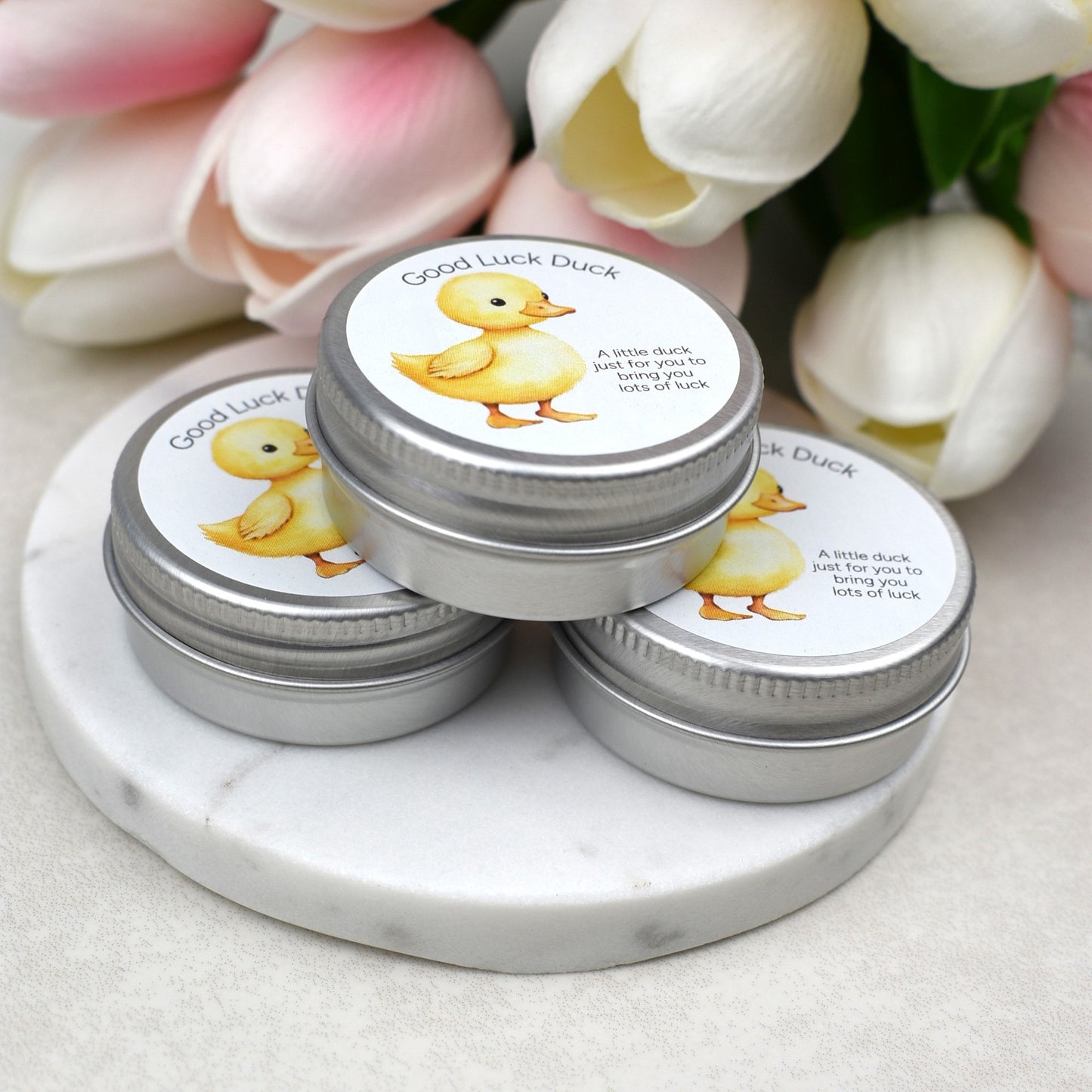 Lucky Duck Keepsake in Tin – A Tiny Gift of Good Luck & Encouragement - Yellow Duck