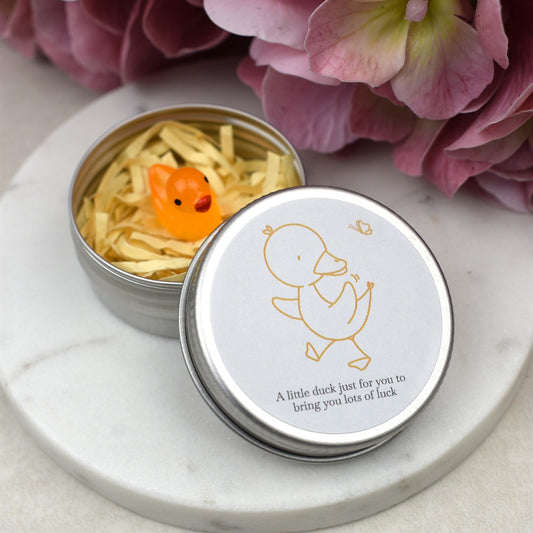 Good Luck Duck Tin - Yellow Butterfly - Luminous Duck