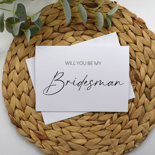 Will You Be My Bridesman Greeting Card