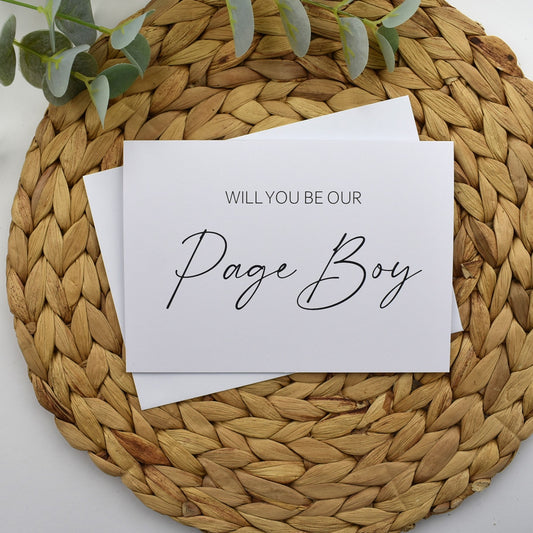 Will You Be Our Page Boy Greeting Card