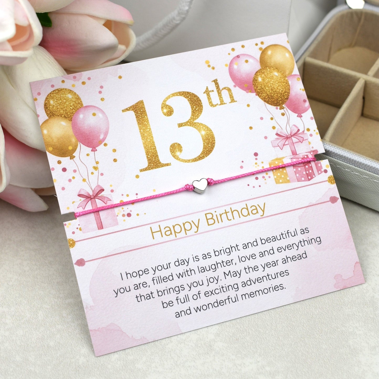 Happy 13th Birthday Bracelet | Teen Girl Birthday Gift