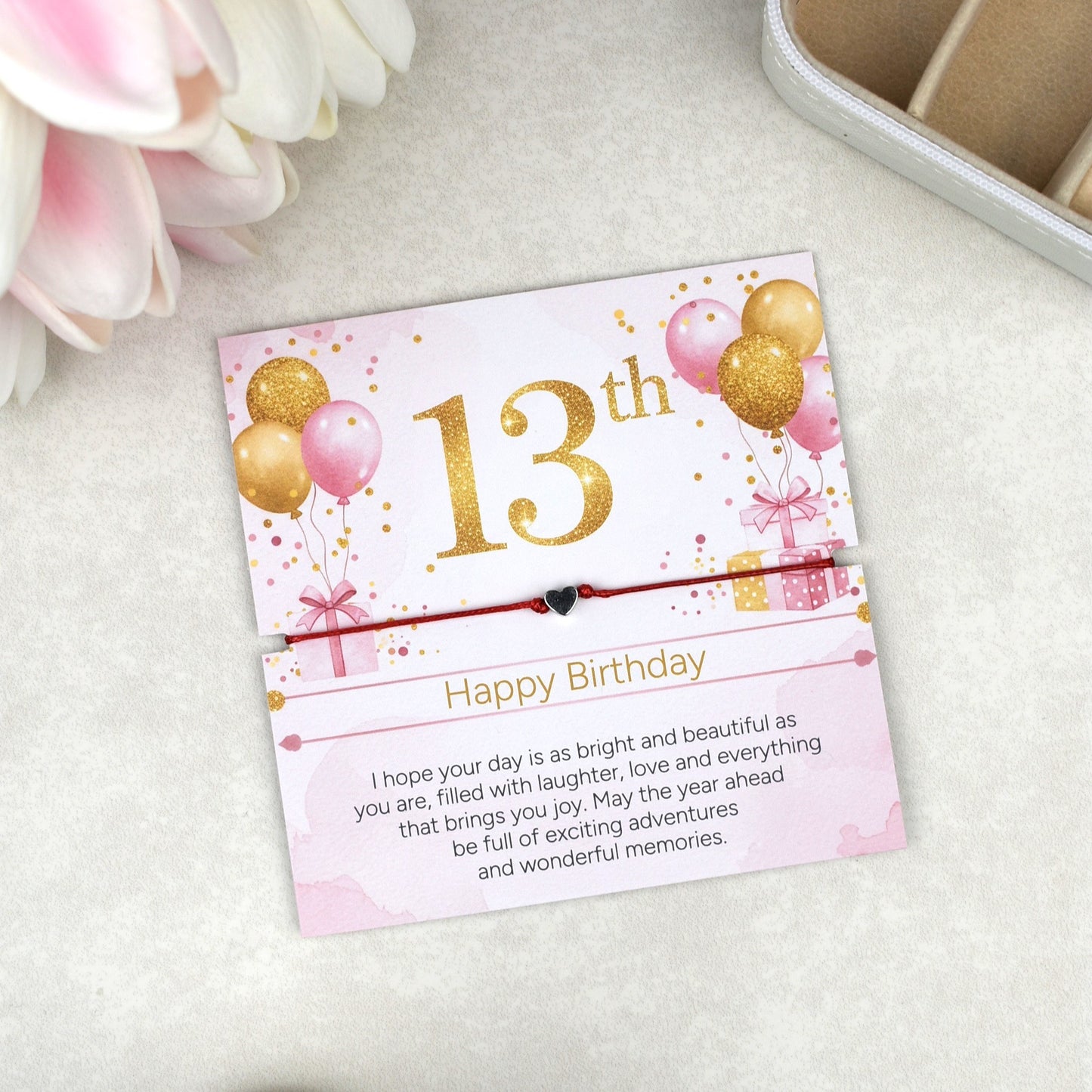 Happy 13th Birthday Bracelet | Teen Girl Birthday Gift