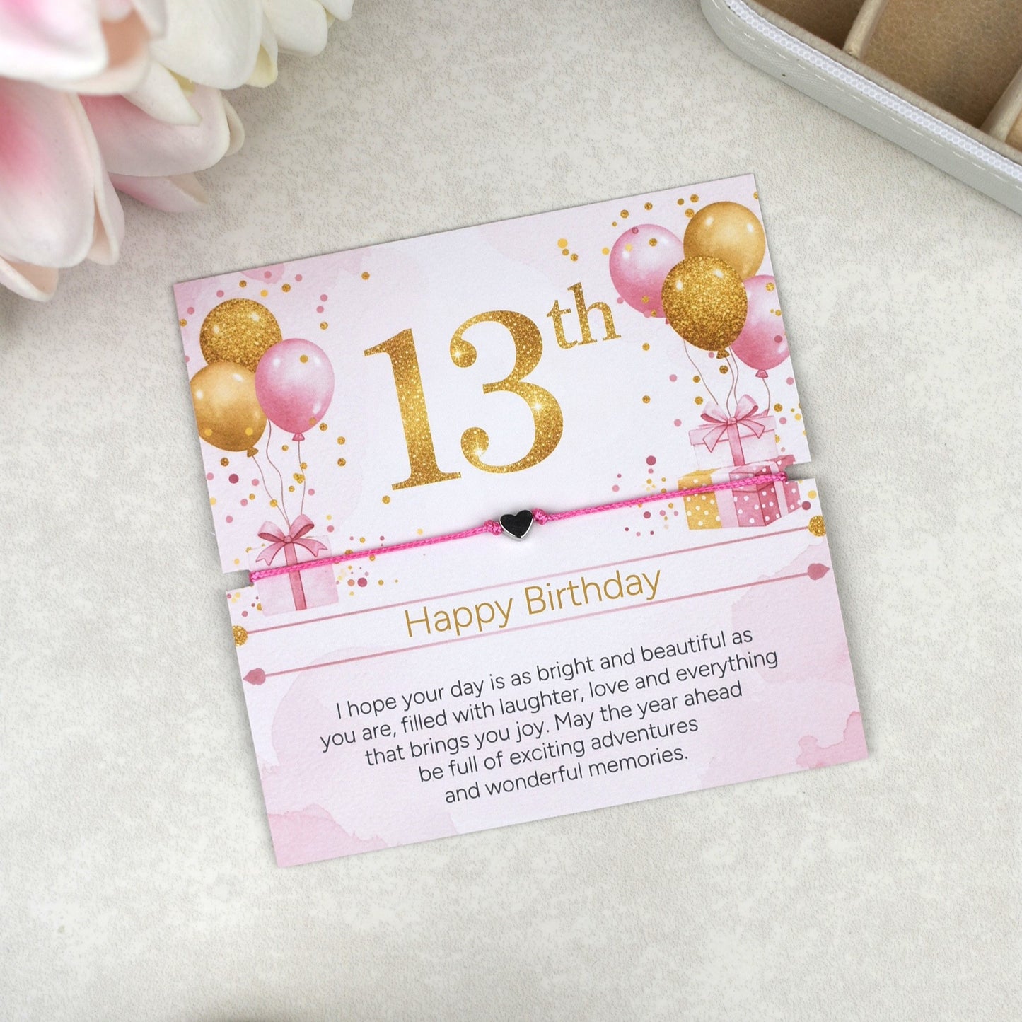 Happy 13th Birthday Bracelet | Teen Girl Birthday Gift