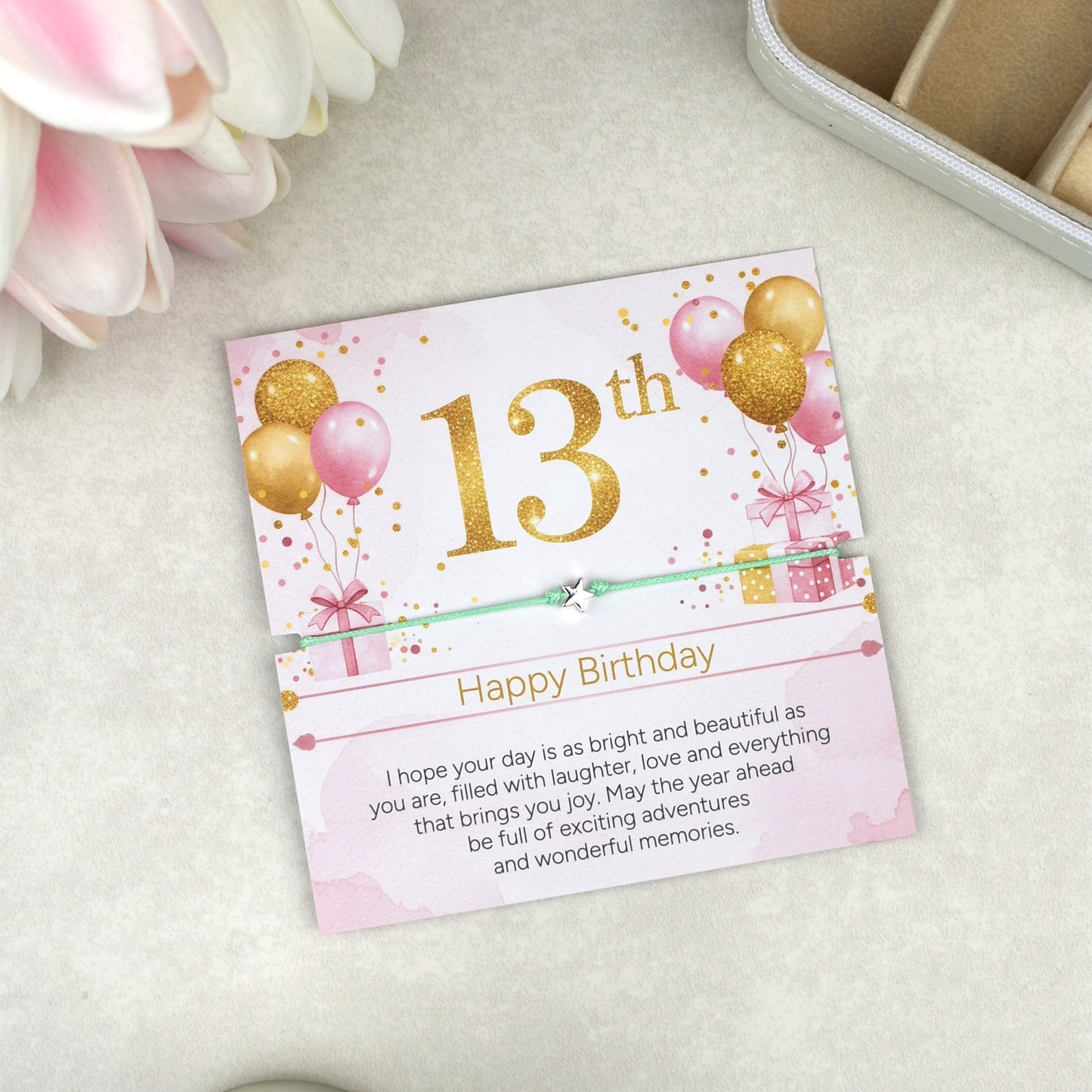 Happy 13th Birthday Bracelet | Teen Girl Birthday Gift
