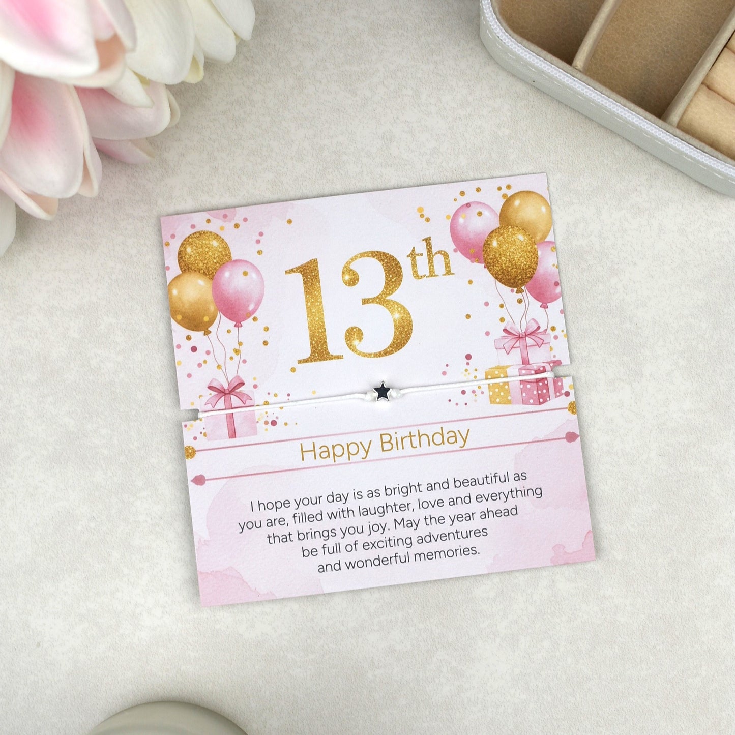 Happy 13th Birthday Bracelet | Teen Girl Birthday Gift