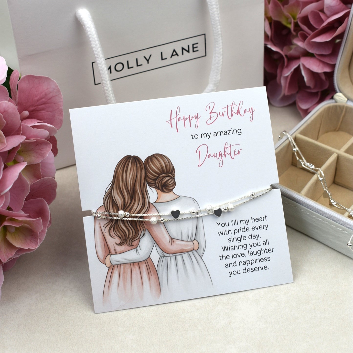 Happy Birthday To My Amazing Daughter Heart Bracelet | Daughter Birthday Gift