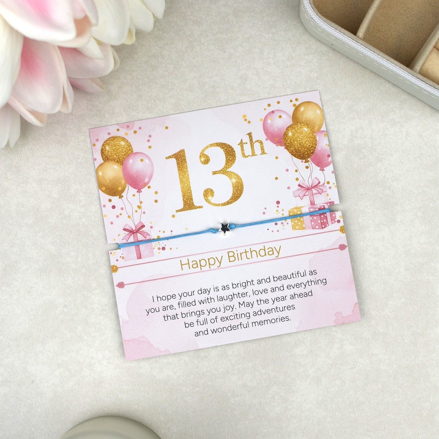 Happy 13th Birthday Bracelet | Teen Girl Birthday Gift
