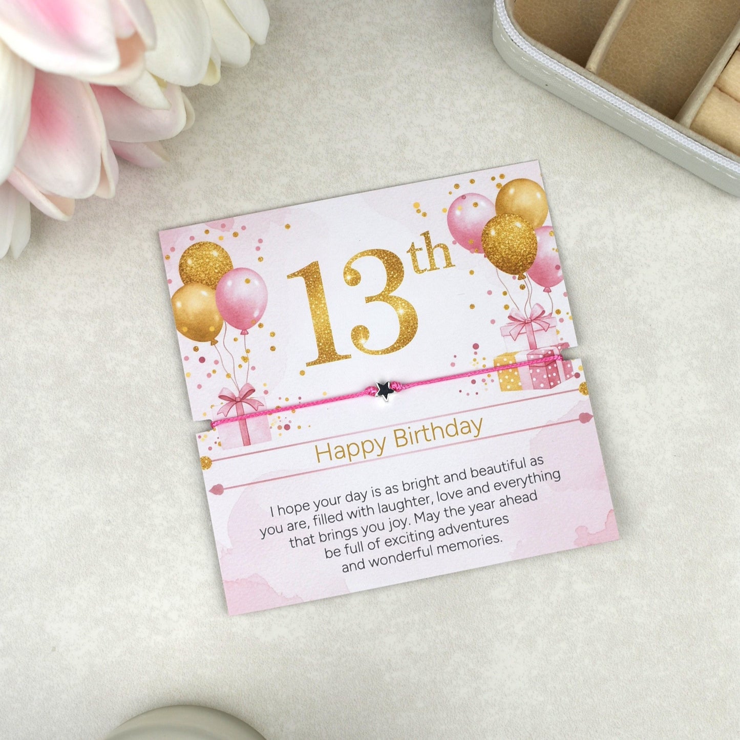 Happy 13th Birthday Bracelet | Teen Girl Birthday Gift
