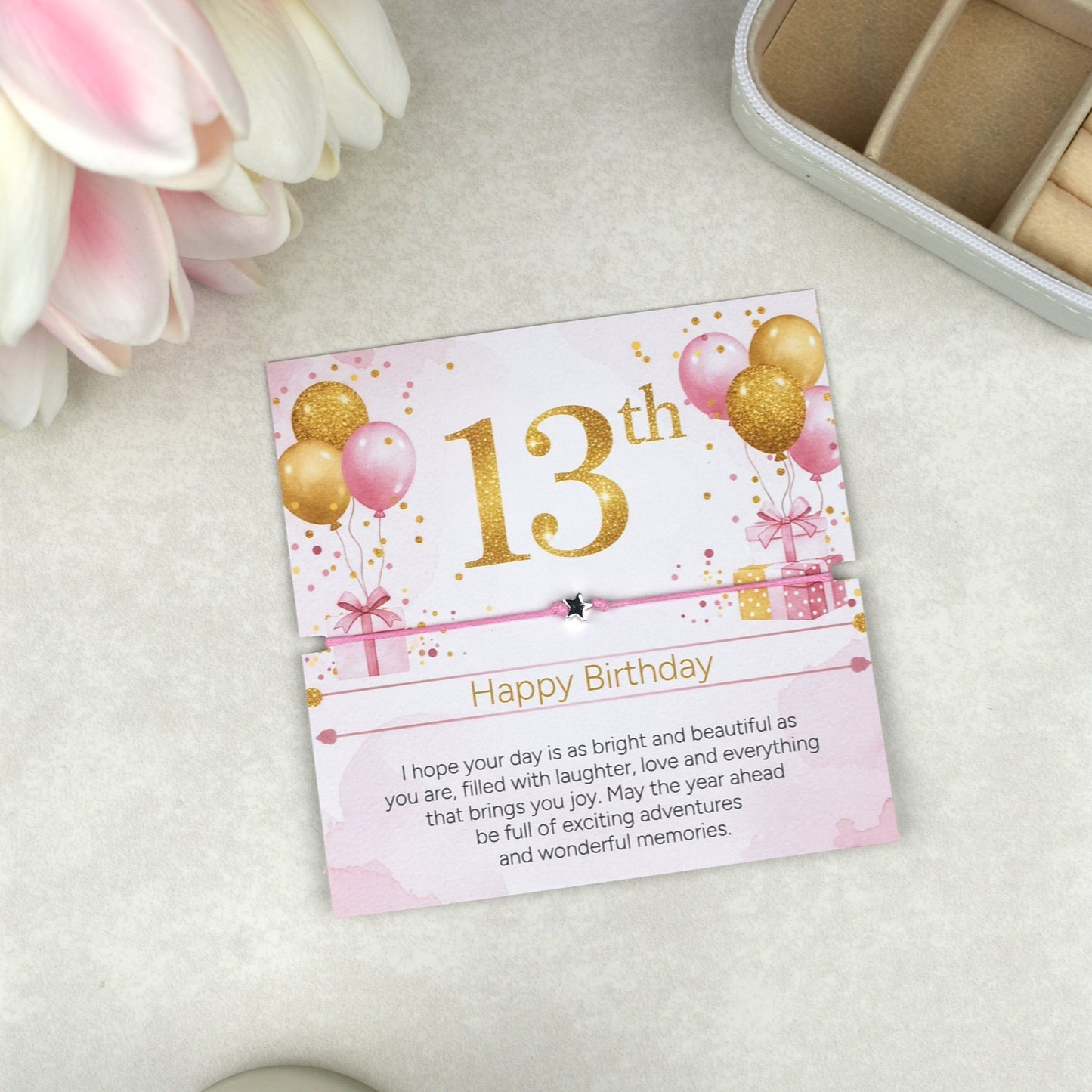 Happy 13th Birthday Bracelet | Teen Girl Birthday Gift