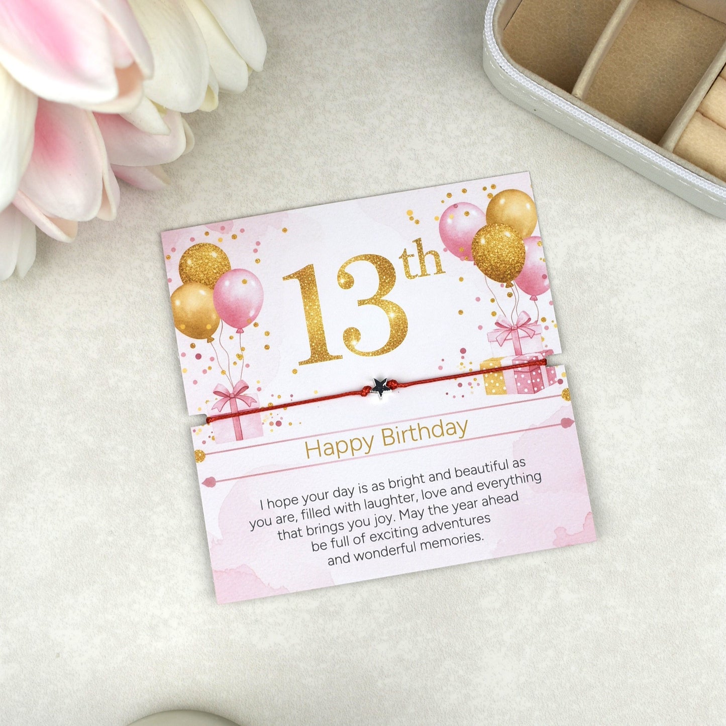 Happy 13th Birthday Bracelet | Teen Girl Birthday Gift