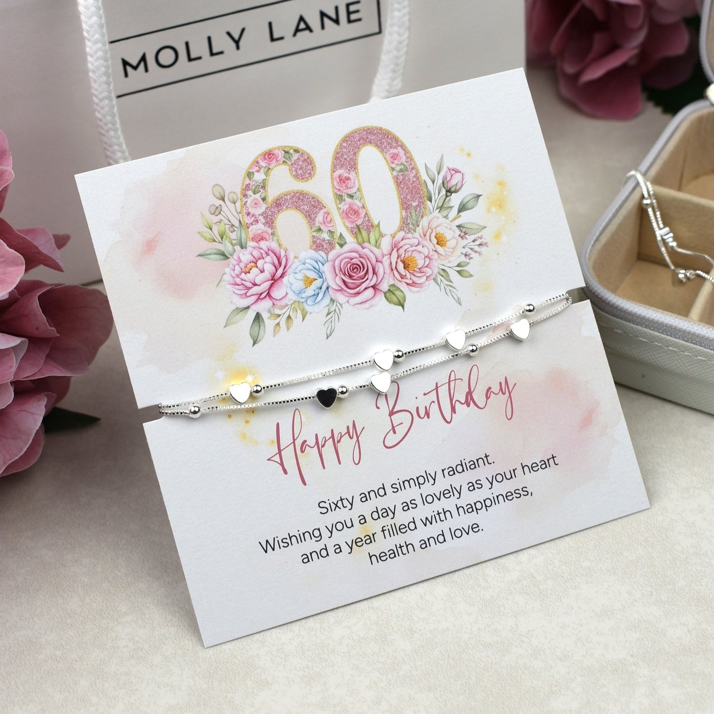 Happy 60th Birthday Bracelet | 60th Birthday Gift