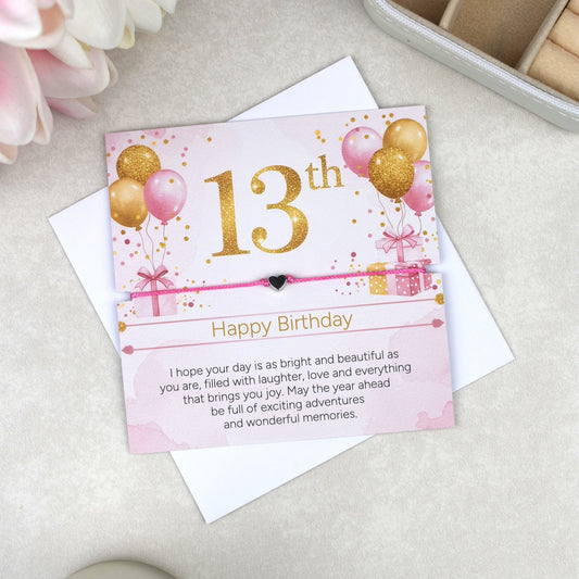 Happy 13th Birthday Bracelet | Teen Girl Birthday Gift