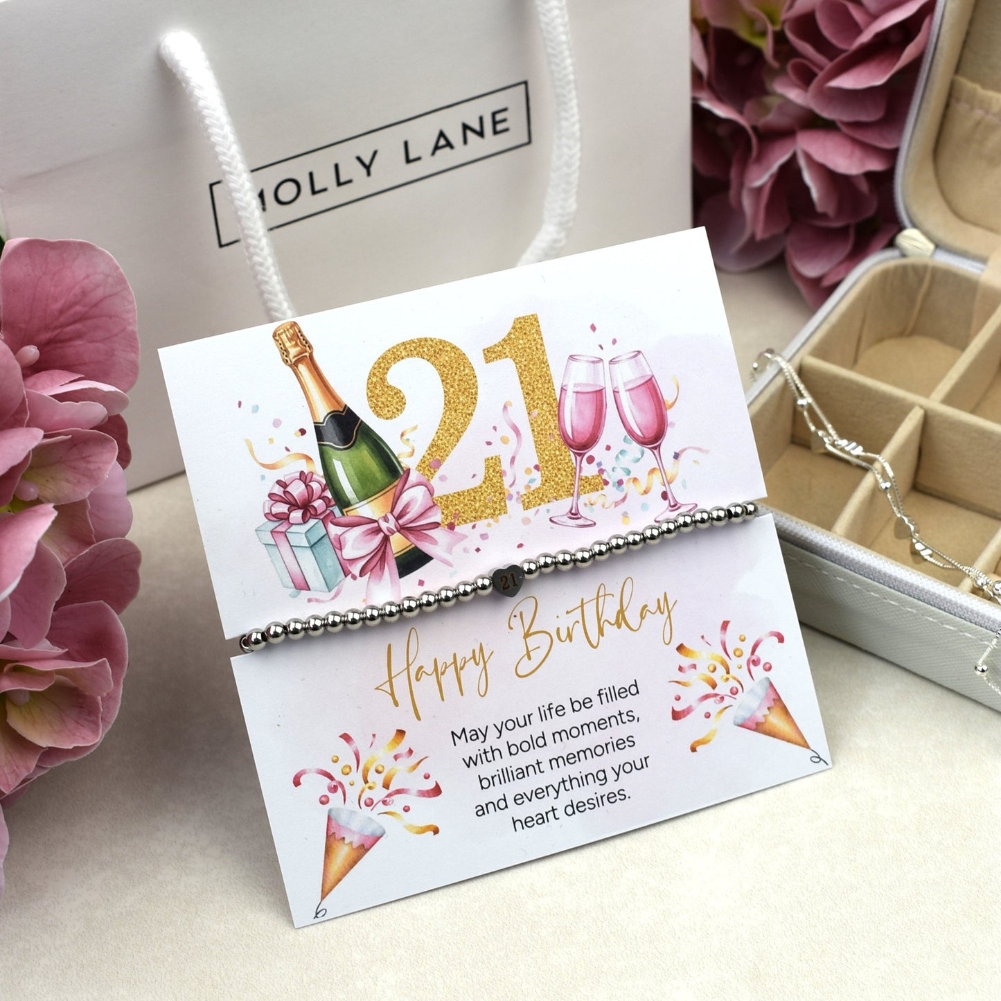 Happy 21st Birthday Bracelet | 21st Birthday Gift for Her