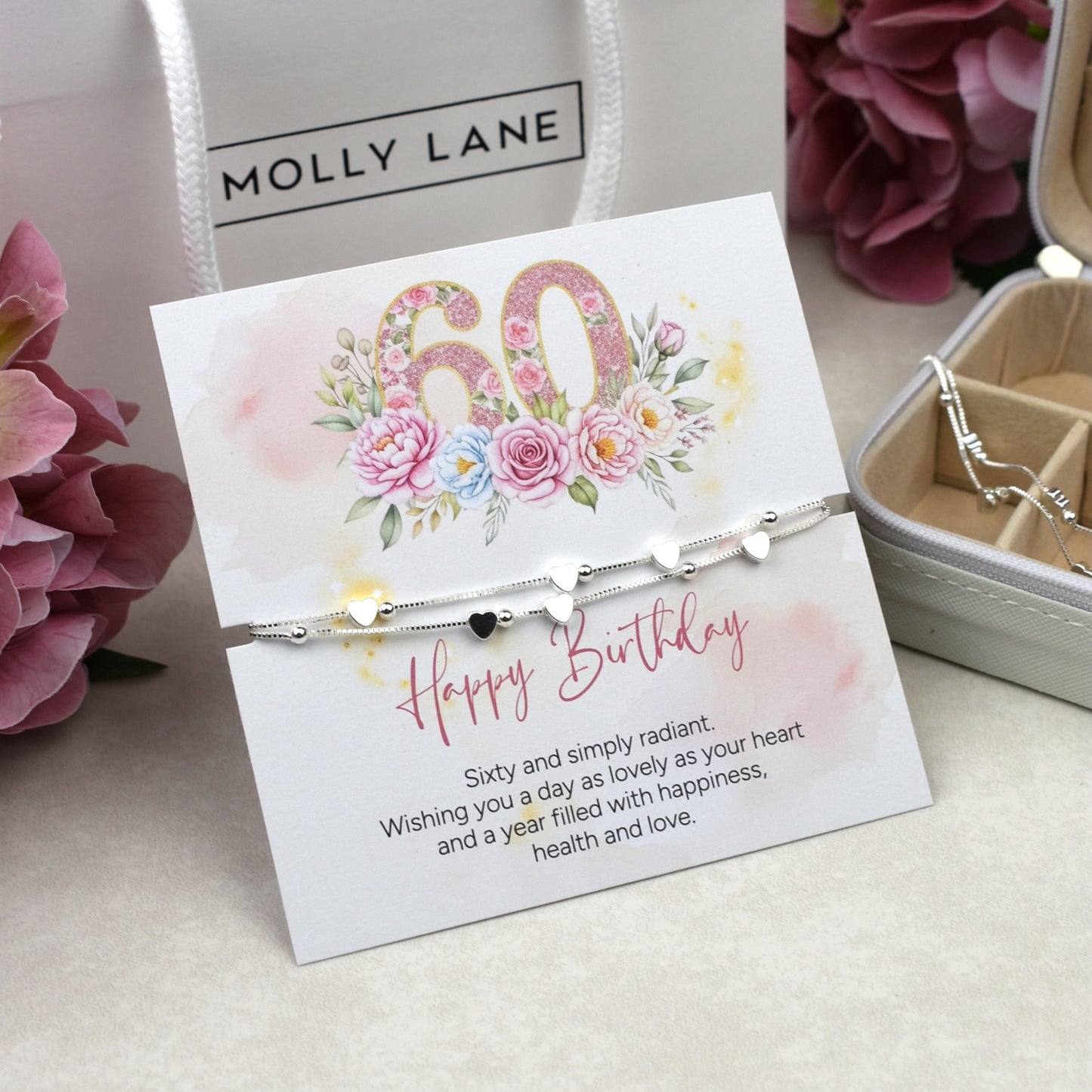 Happy 60th Birthday Bracelet | 60th Birthday Gift