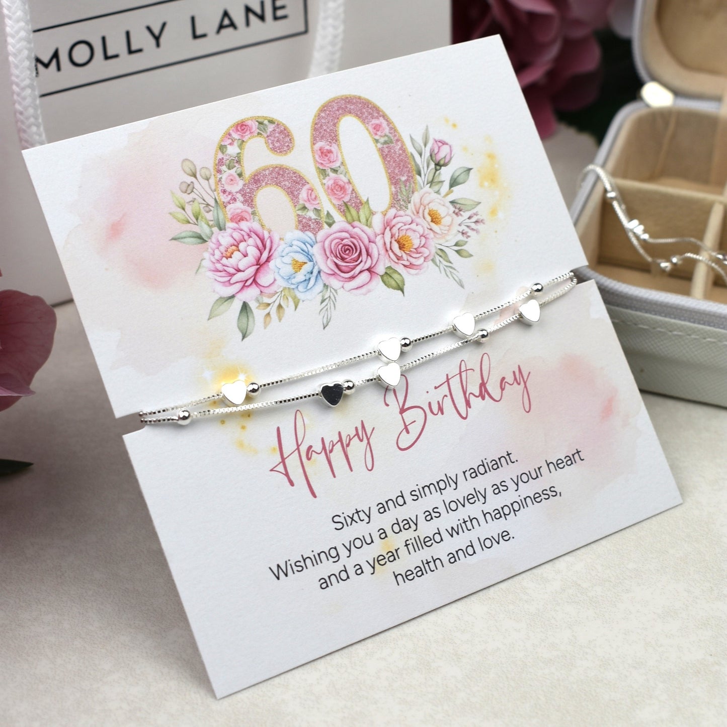 Happy 60th Birthday Bracelet | 60th Birthday Gift