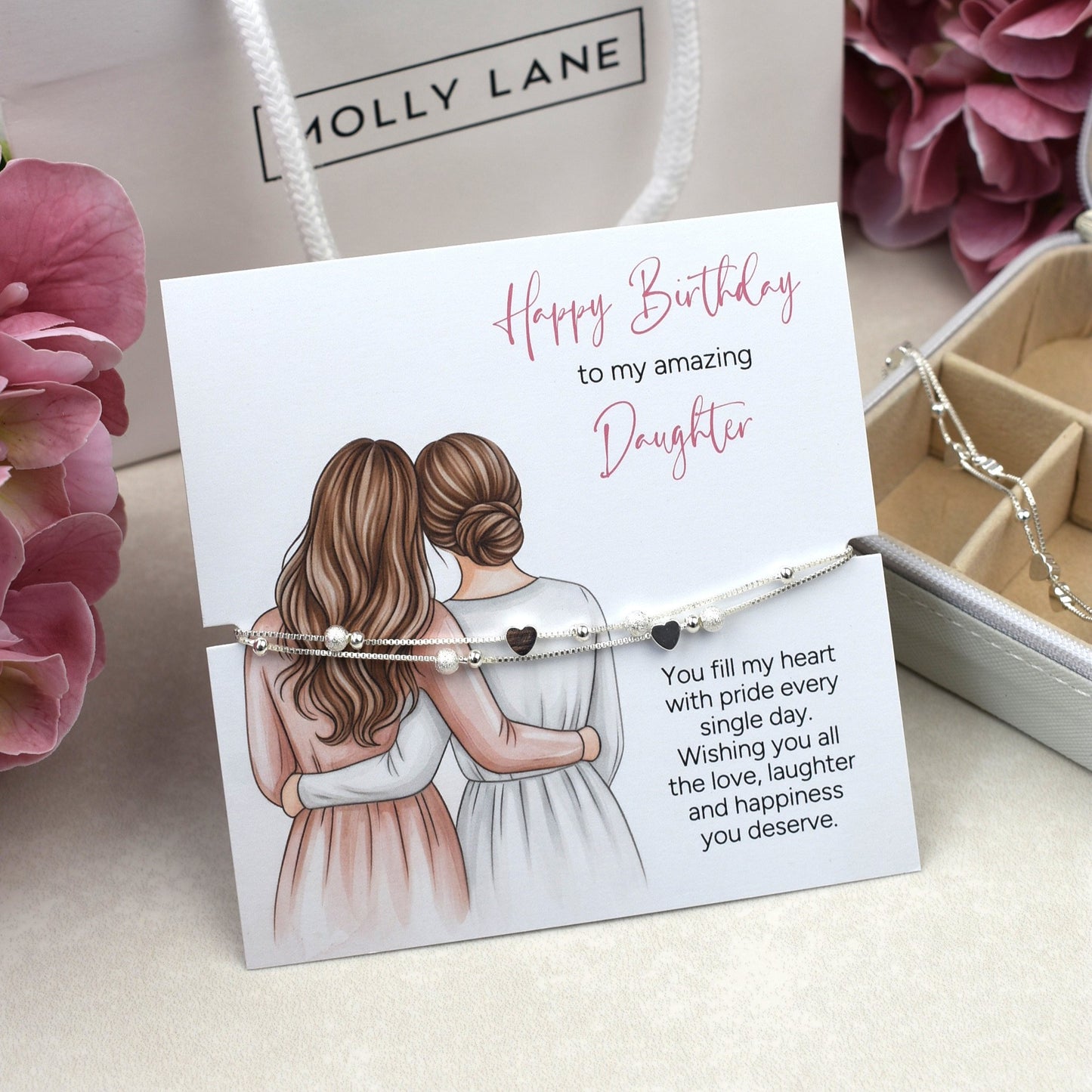 Happy Birthday To My Amazing Daughter Heart Bracelet | Daughter Birthday Gift