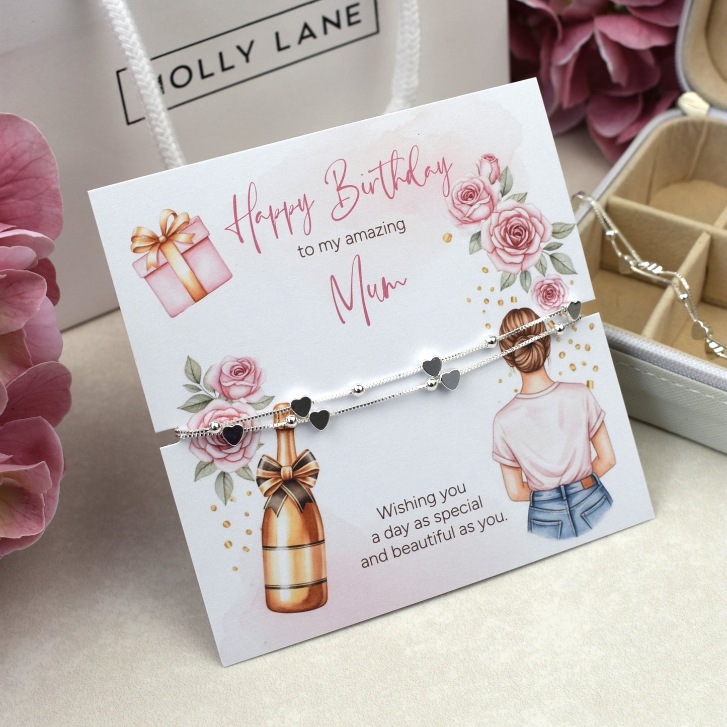 Happy Birthday To My Amazing Mum Heart Bracelet | Mum Birthday Gift