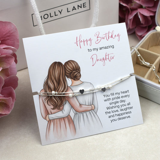 Happy Birthday To My Amazing Daughter Heart Bracelet | Daughter Birthday Gift