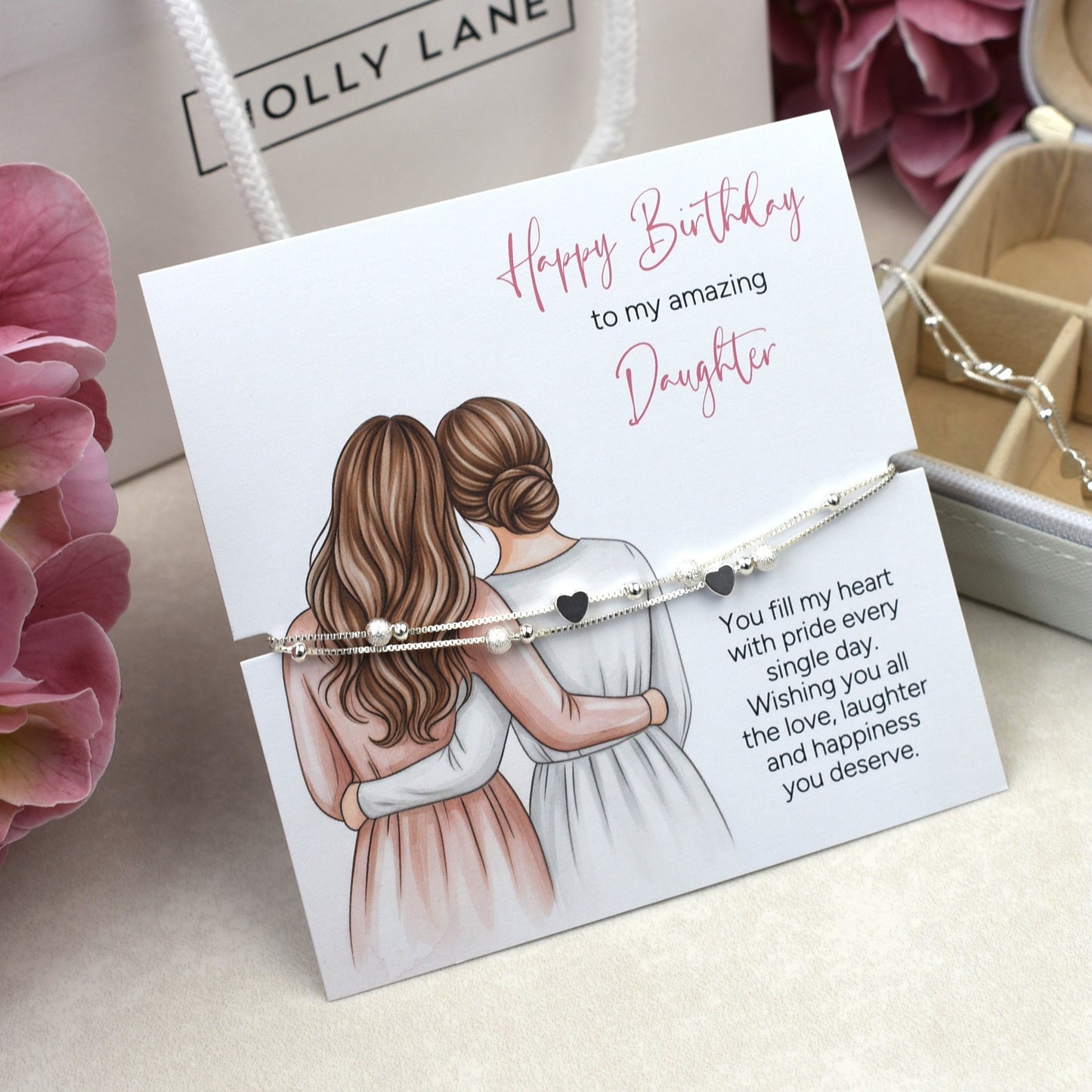 Happy Birthday To My Amazing Daughter Heart Bracelet | Daughter Birthday Gift