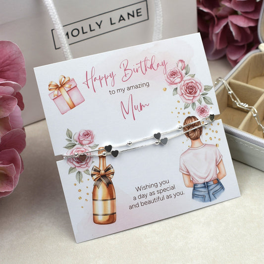 Happy Birthday To My Amazing Mum Heart Bracelet | Mum Birthday Gift