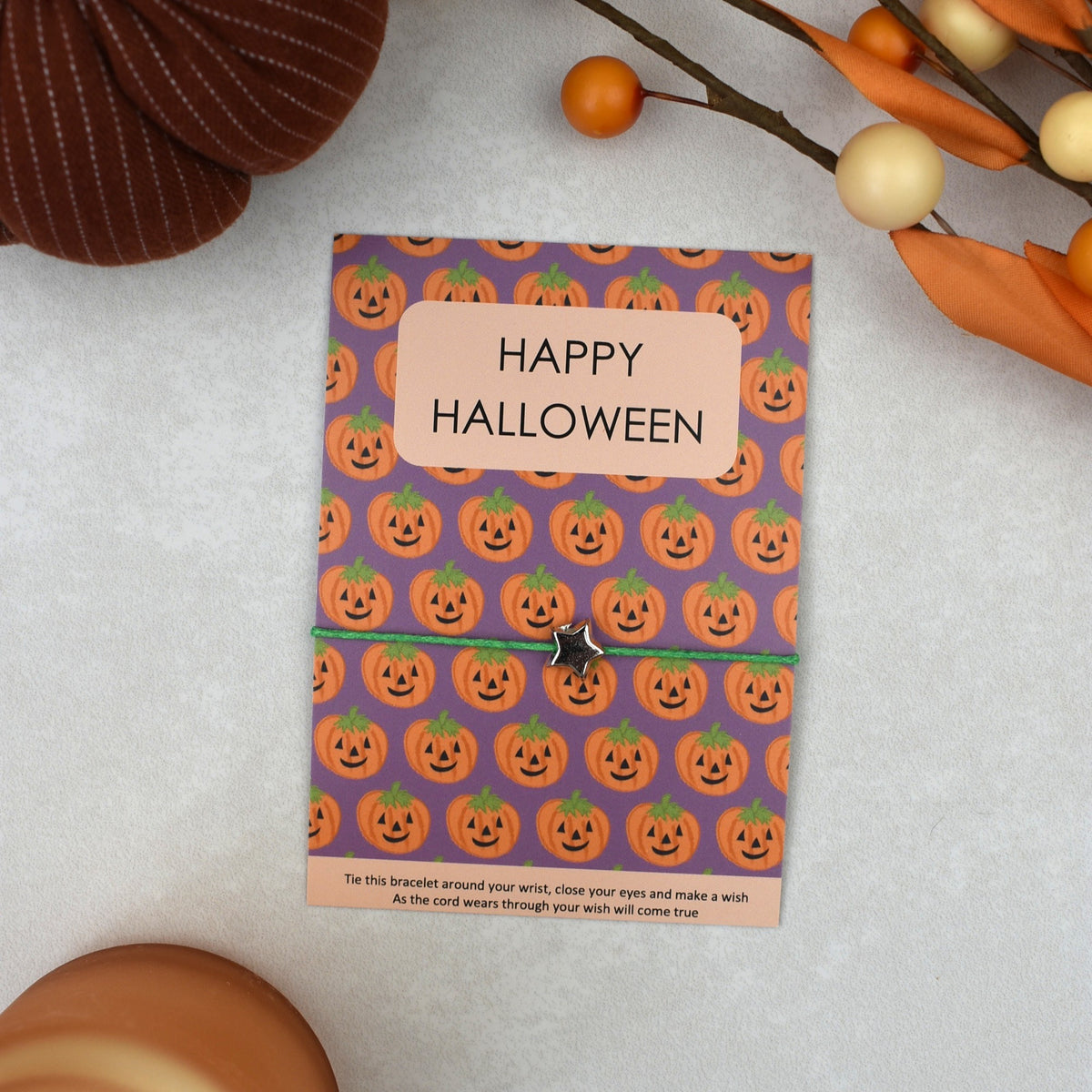 CLEARANCE - Happy Halloween Wish Bracelet (1)