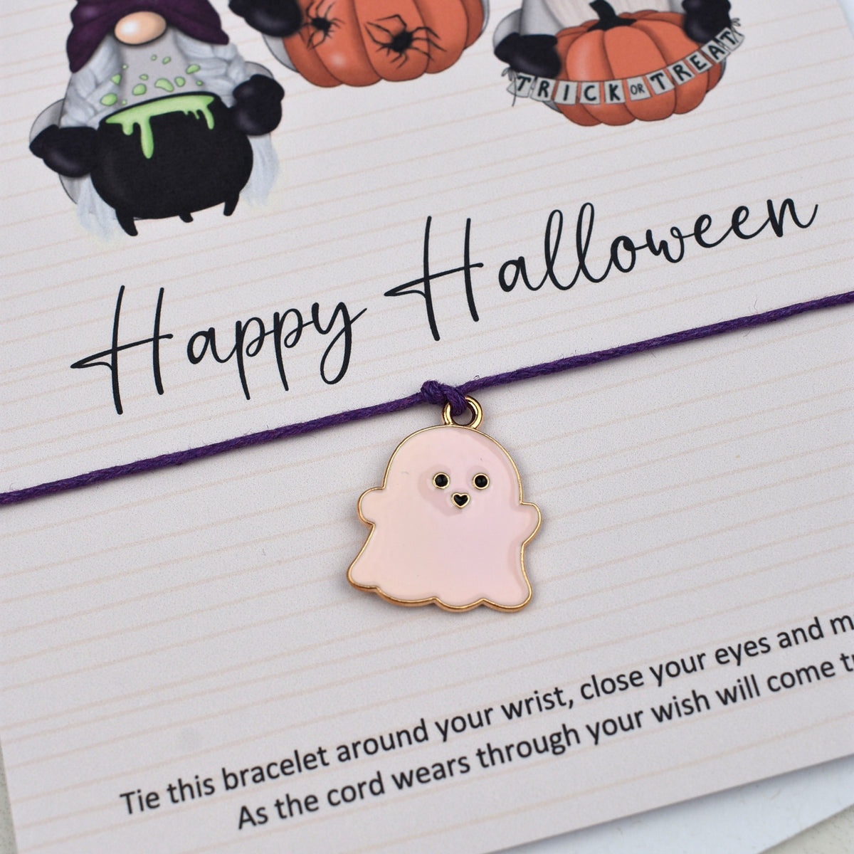 CLEARANCE - Happy Halloween Wish Bracelet | Halloween Charm