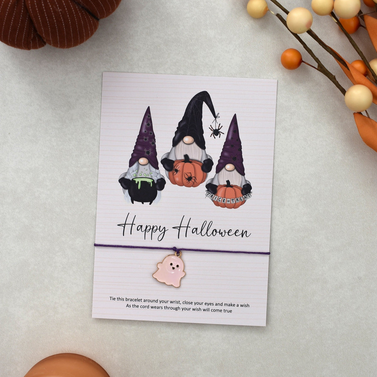 CLEARANCE - Happy Halloween Wish Bracelet | Halloween Charm