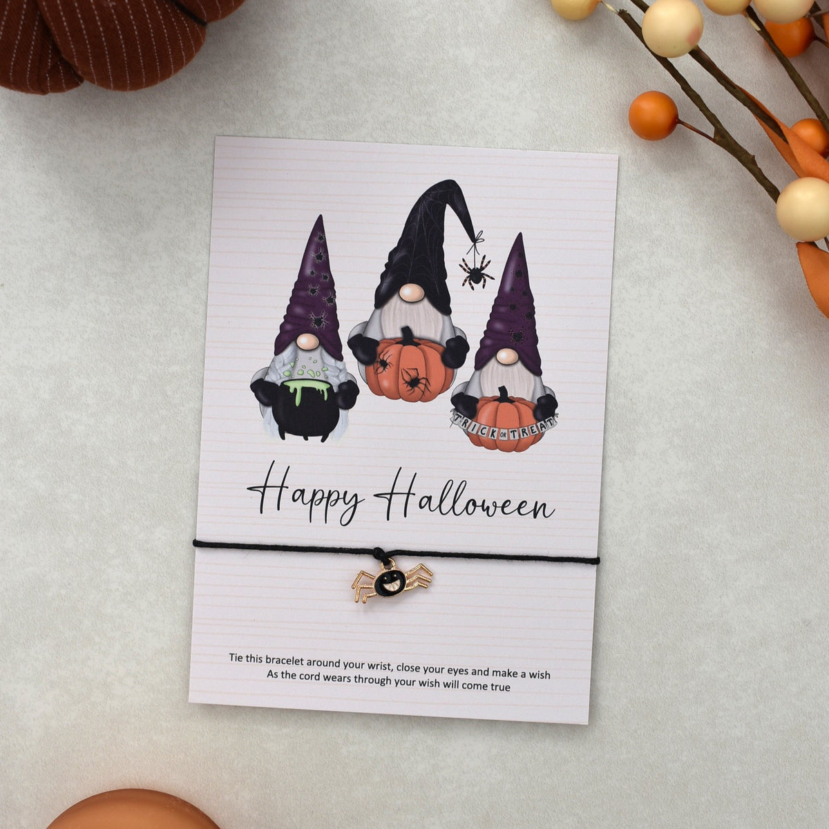 CLEARANCE - Happy Halloween Wish Bracelet | Halloween Charm