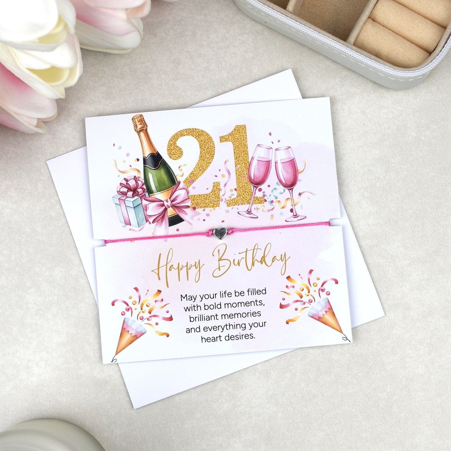 Happy 21st Birthday Bracelet | 21st Birthday Gift for Her