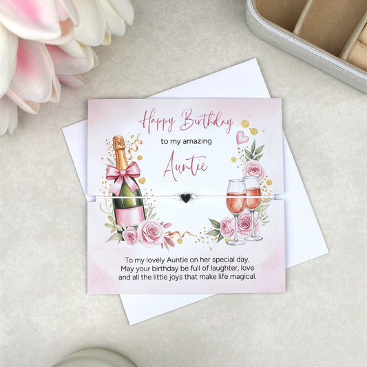 Happy Birthday To My Amazing Auntie Bracelet Gift | Auntie Birthday Jewellery