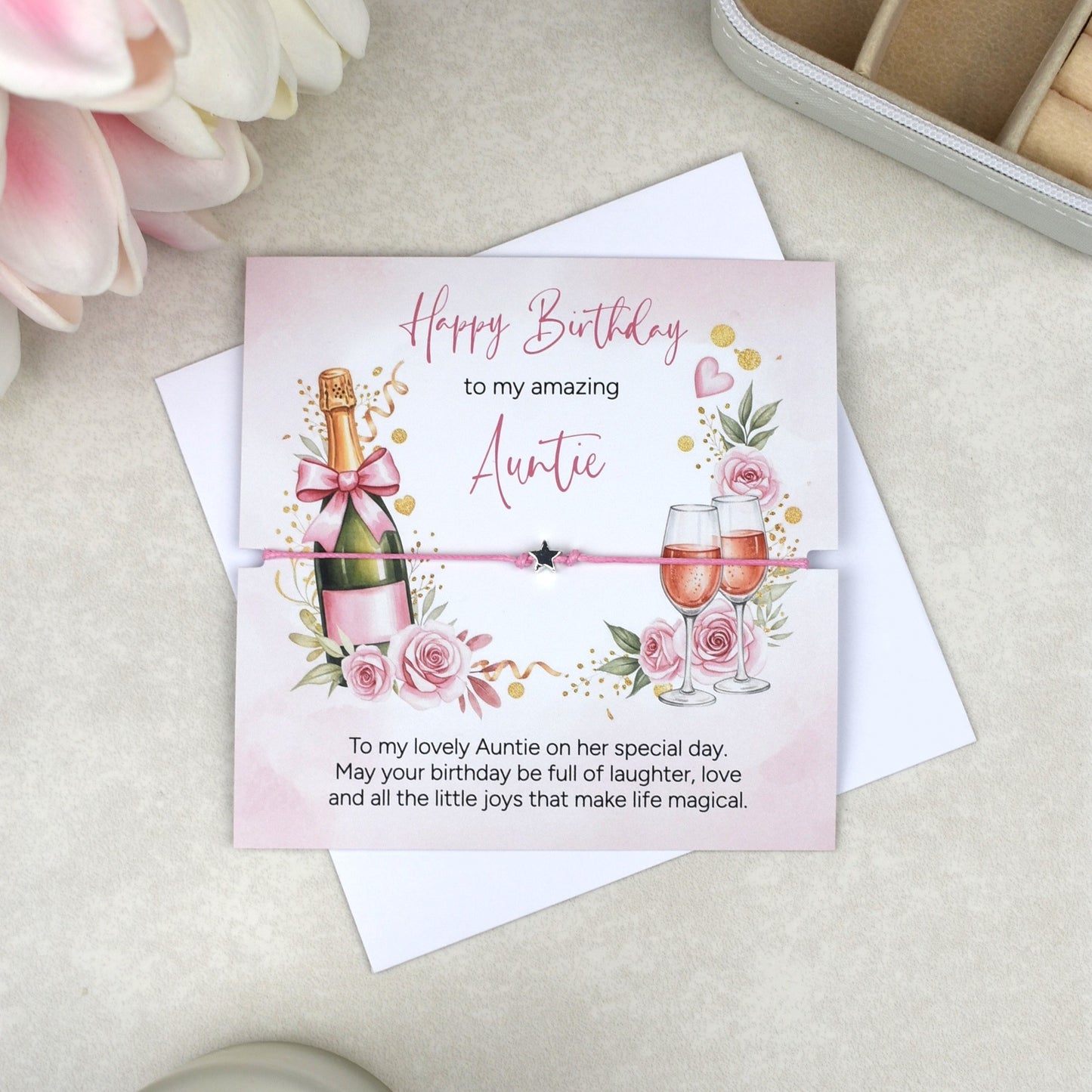 Happy Birthday To My Amazing Auntie Bracelet Gift | Auntie Birthday Jewellery