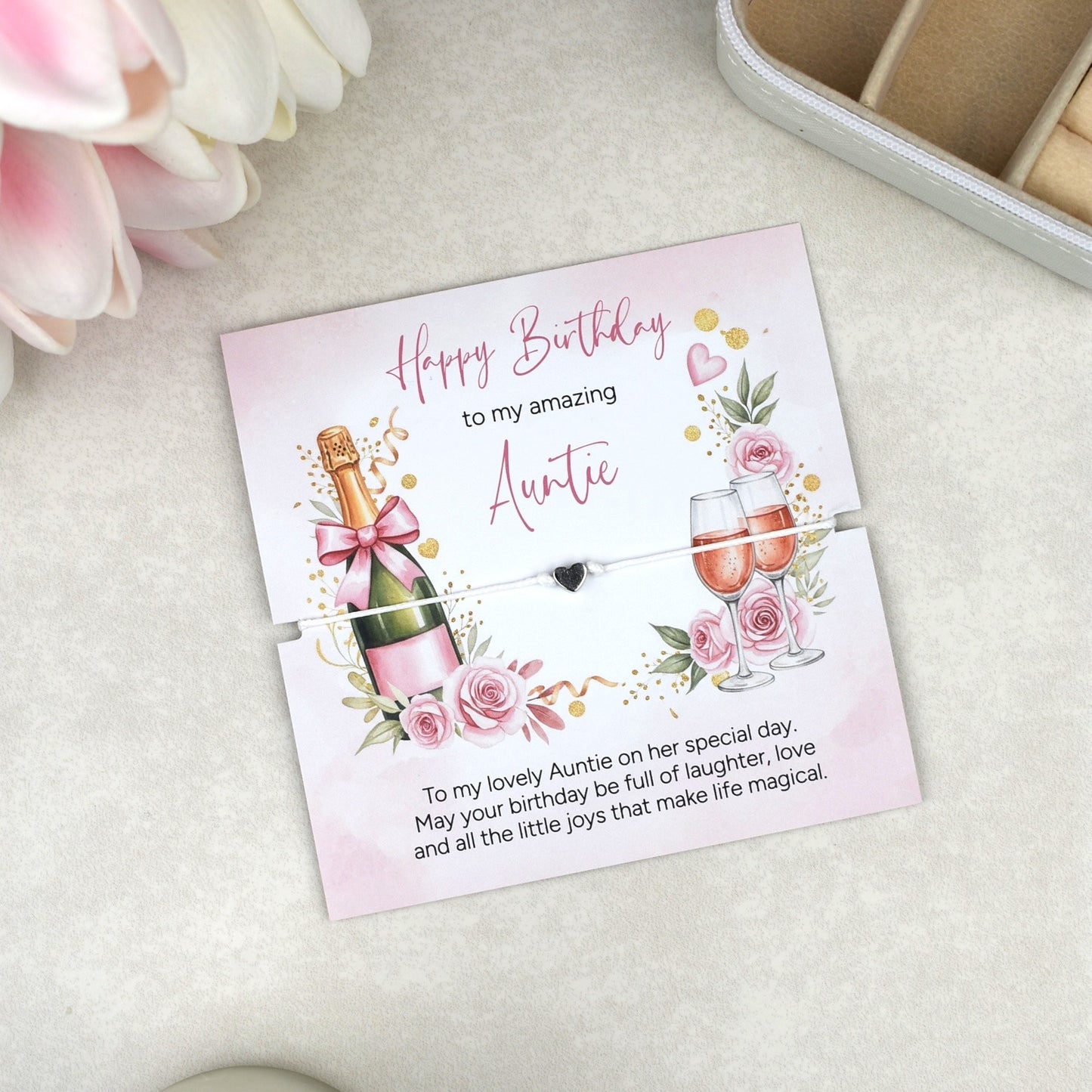 Happy Birthday To My Amazing Auntie Bracelet Gift | Auntie Birthday Jewellery