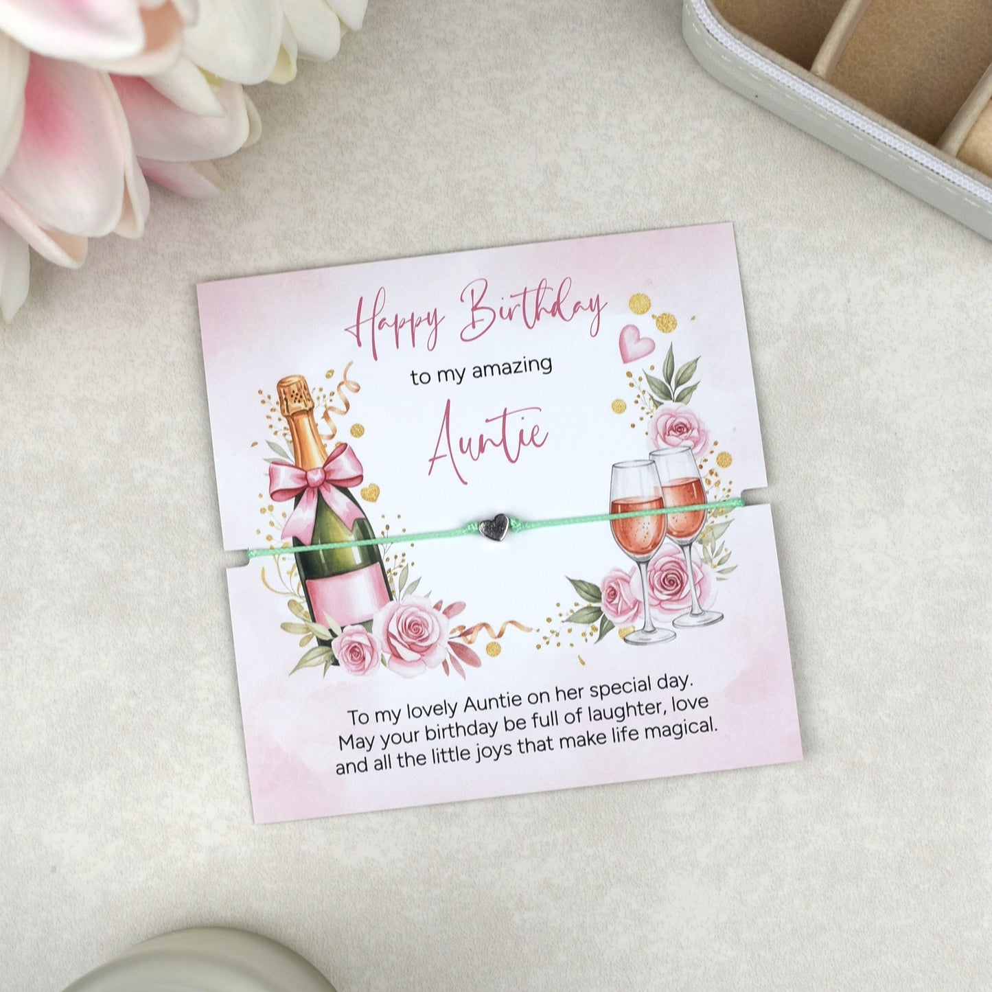 Happy Birthday To My Amazing Auntie Bracelet Gift | Auntie Birthday Jewellery