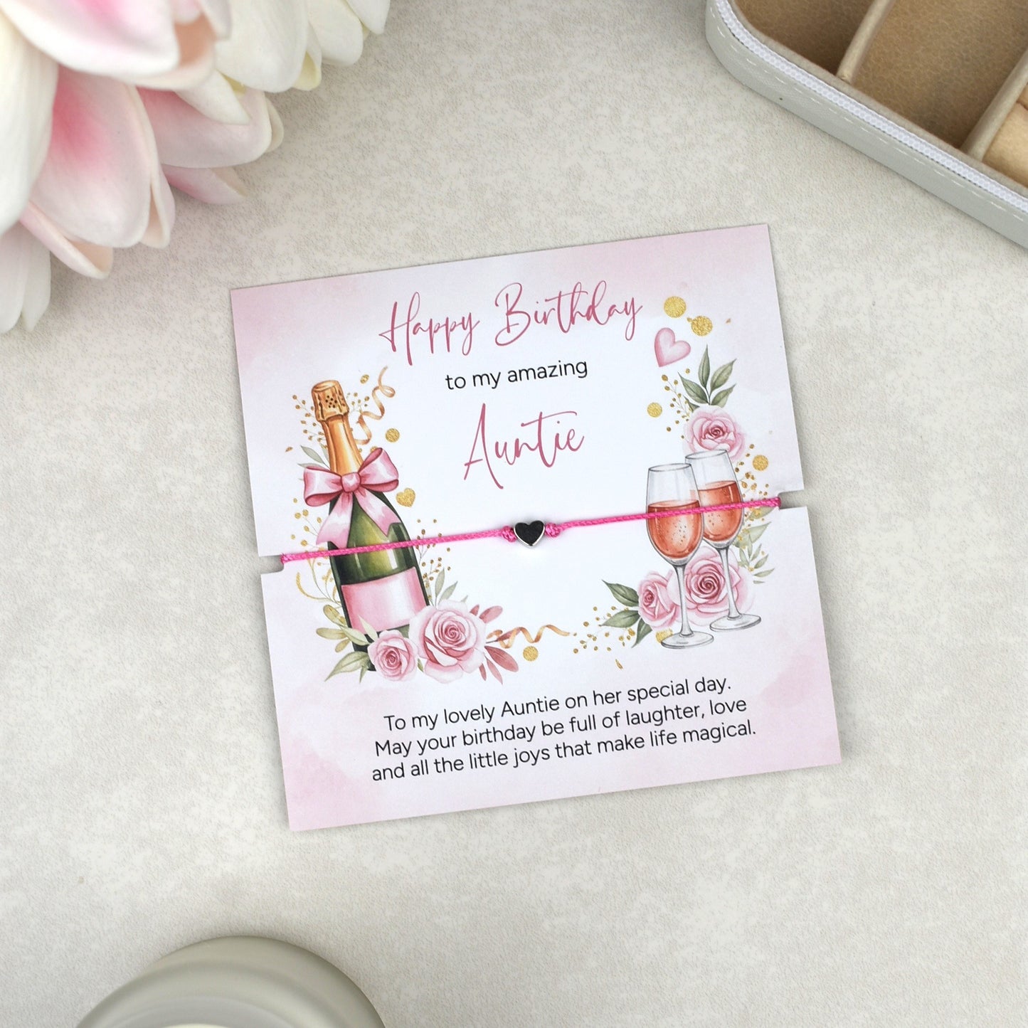 Happy Birthday To My Amazing Auntie Bracelet Gift | Auntie Birthday Jewellery