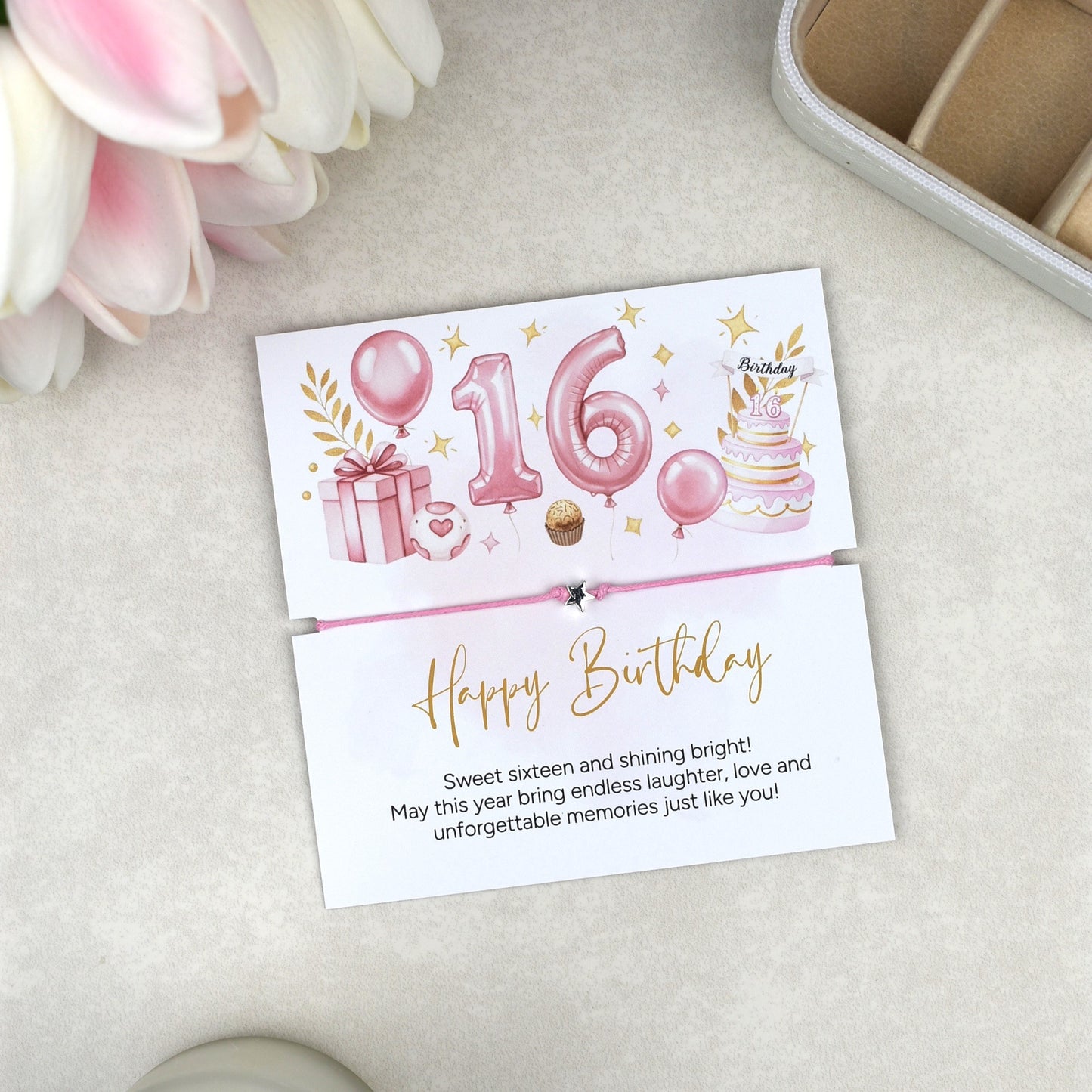 Happy 16th Birthday Bracelet |Teen Girl Gift