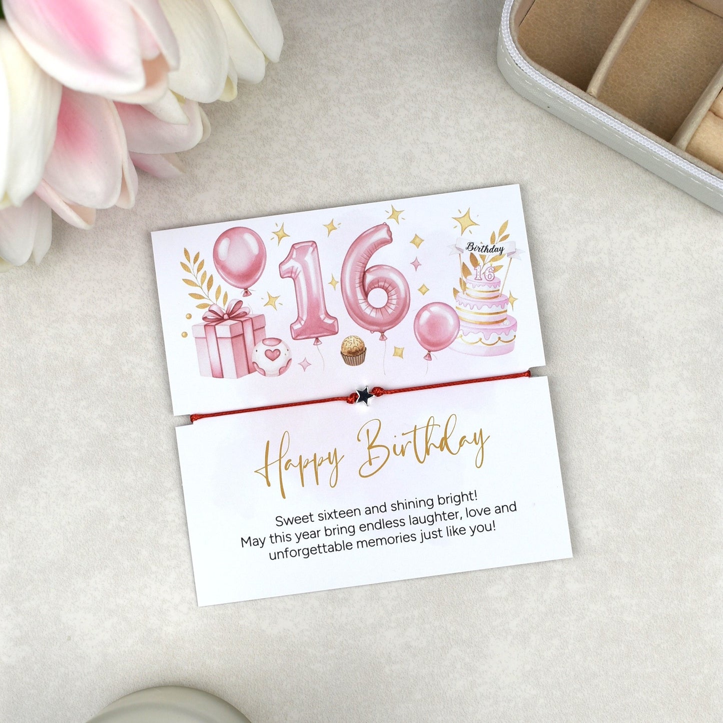 Happy 16th Birthday Bracelet |Teen Girl Gift