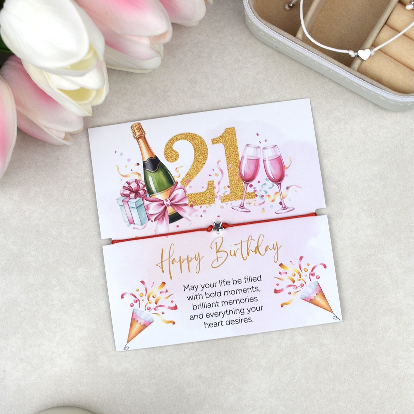 Happy 21st Birthday Bracelet | 21st Birthday Gift for Her