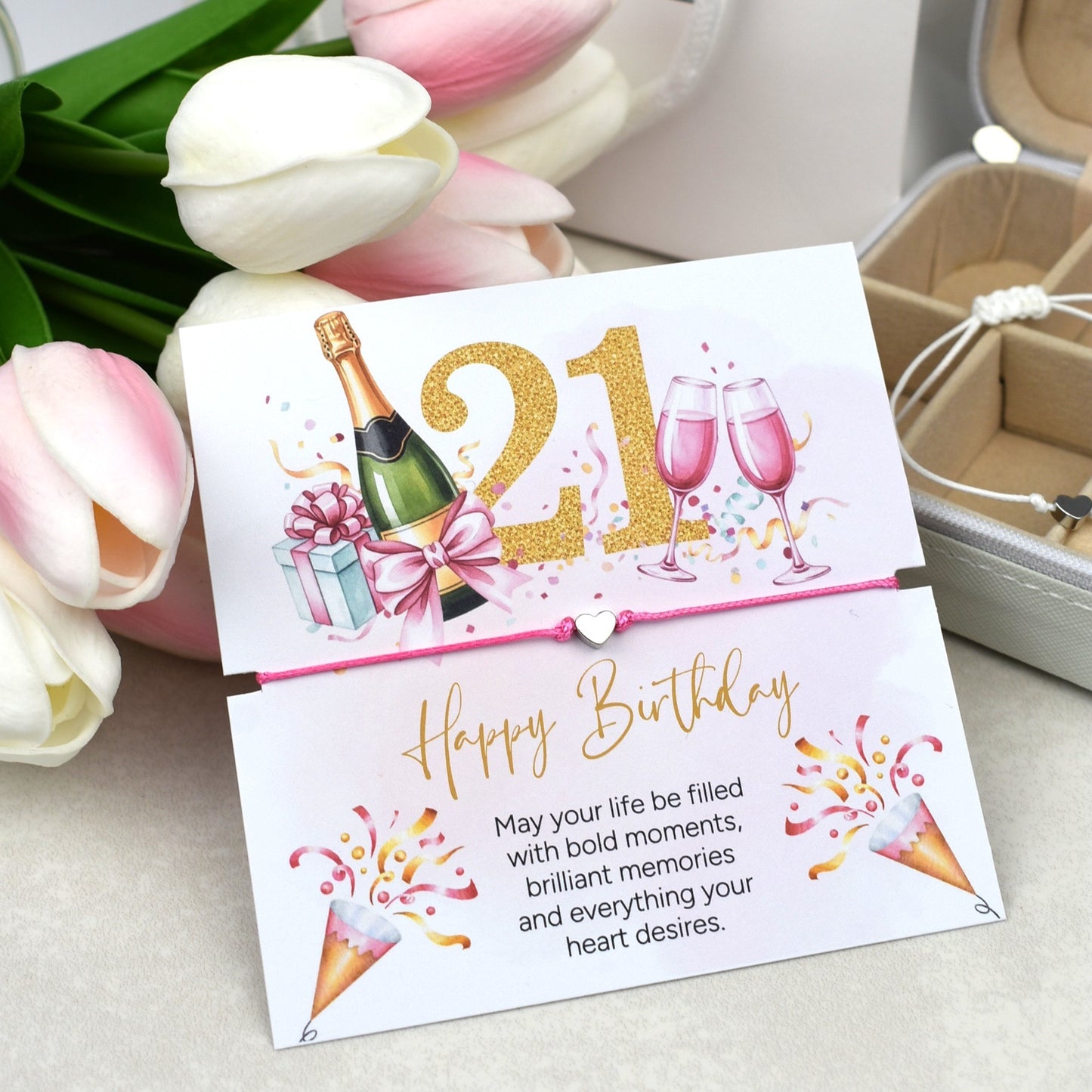 Happy 21st Birthday Bracelet | 21st Birthday Gift for Her