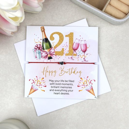Happy 21st Birthday Bracelet | 21st Birthday Gift for Her