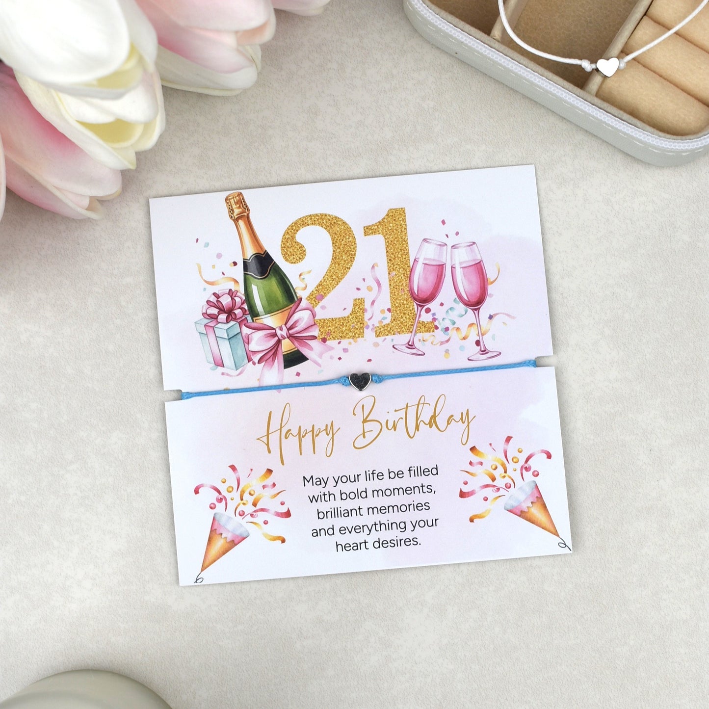 Happy 21st Birthday Bracelet | 21st Birthday Gift for Her