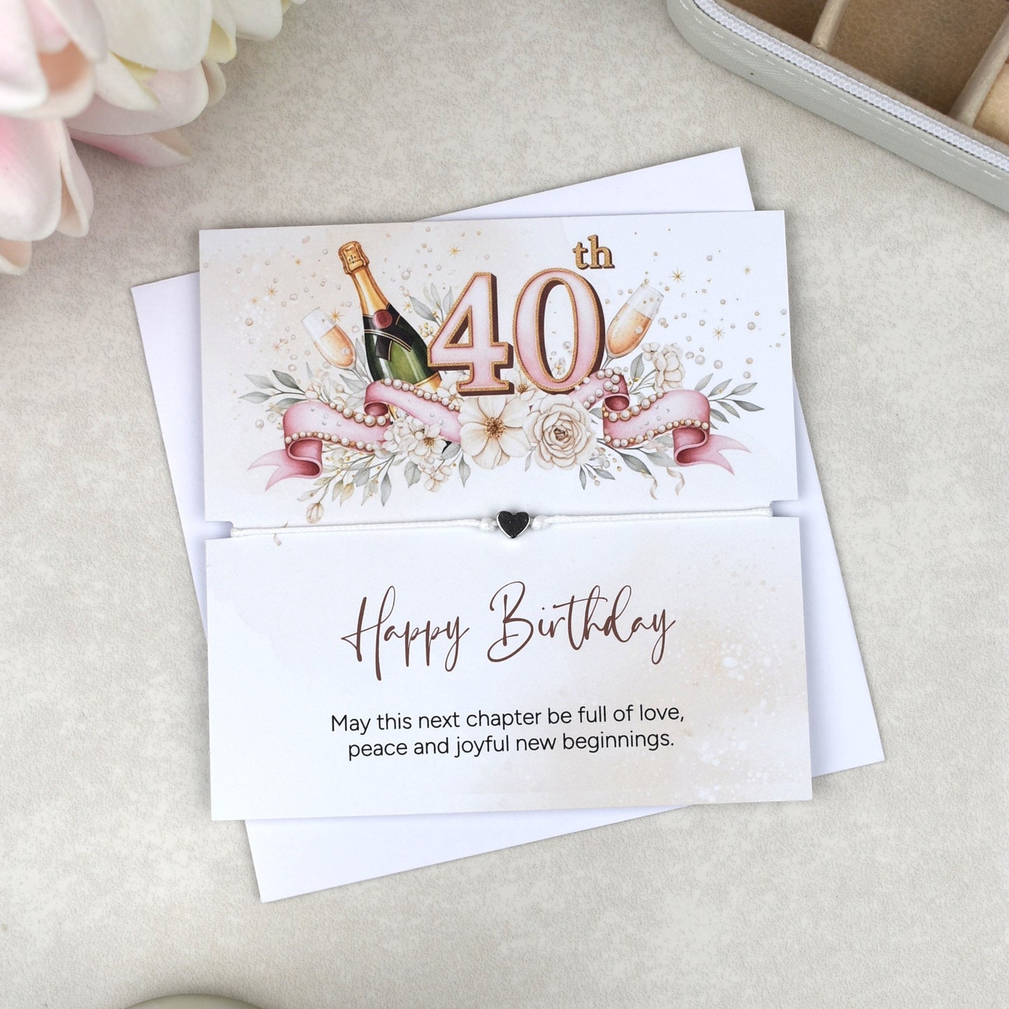 Happy 40th Birthday Bracelet Gift | Forty & Fabulous Milestone Jewellery for Her